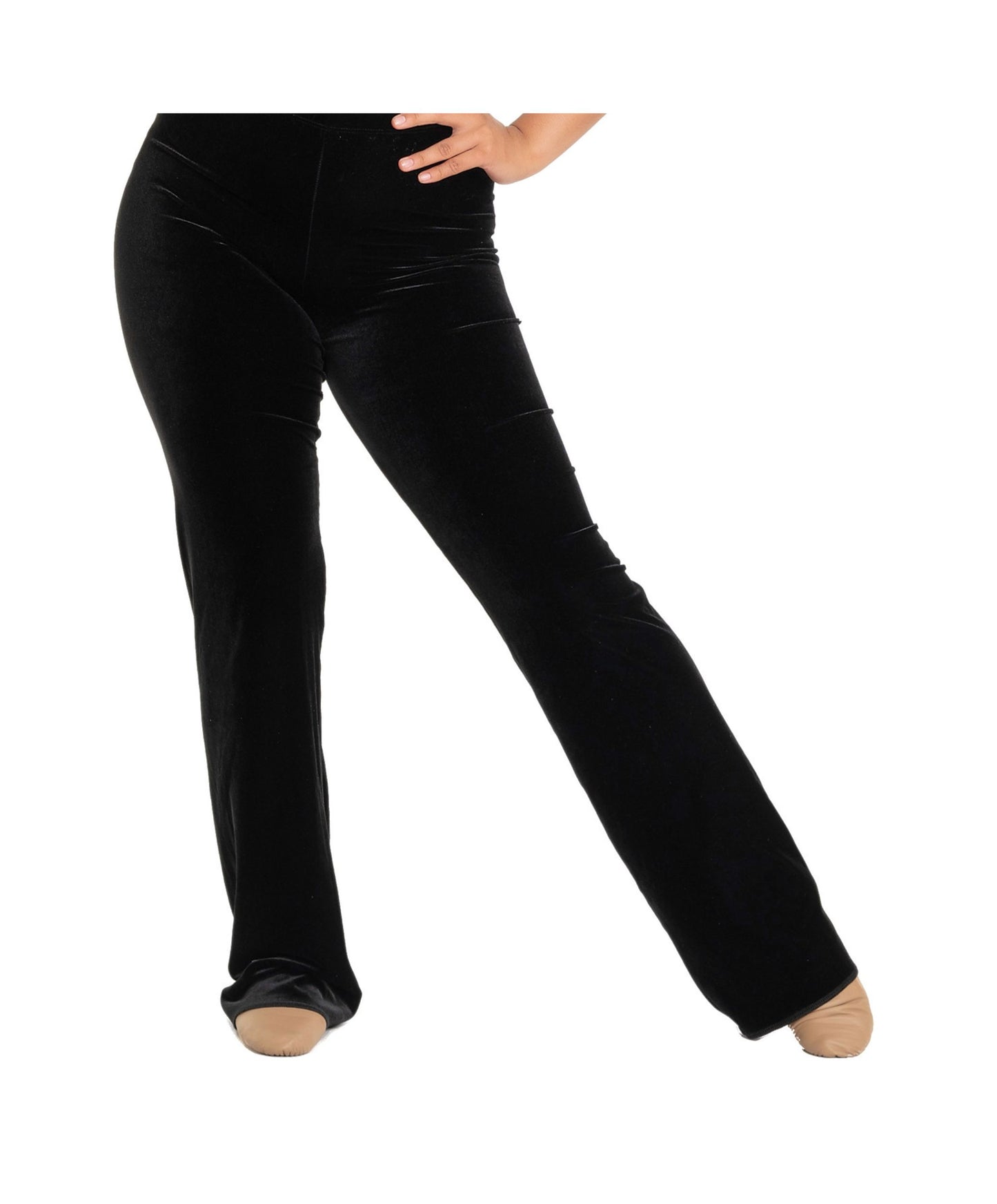 11E Hi-Neck Crop Top with Geometric Design & 11F Black Velvet Hi-Waist Legging