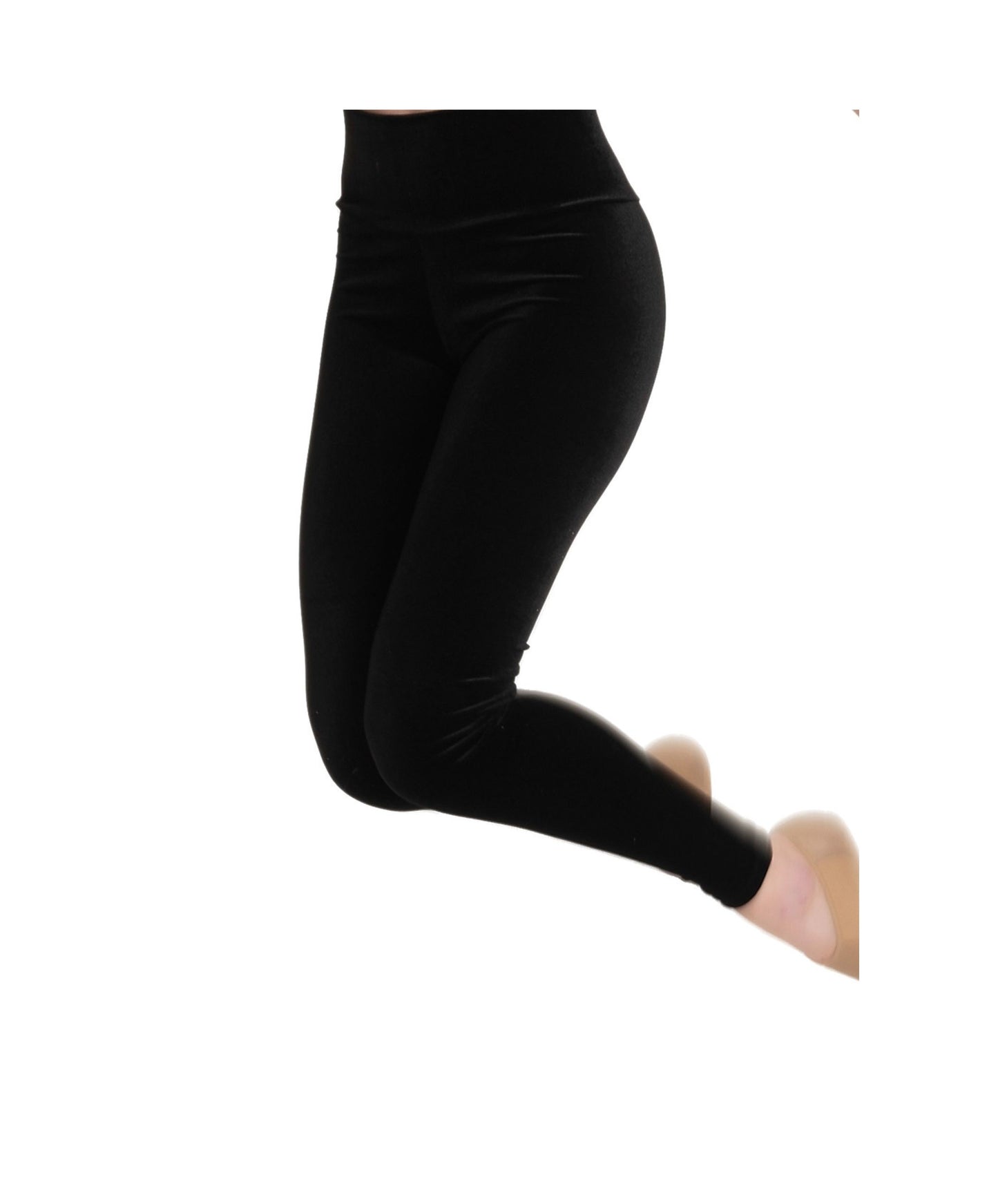 11C One-Shoulder Fringe Fade Crop Top & 11D Black Velvet Hi-Waist Legging