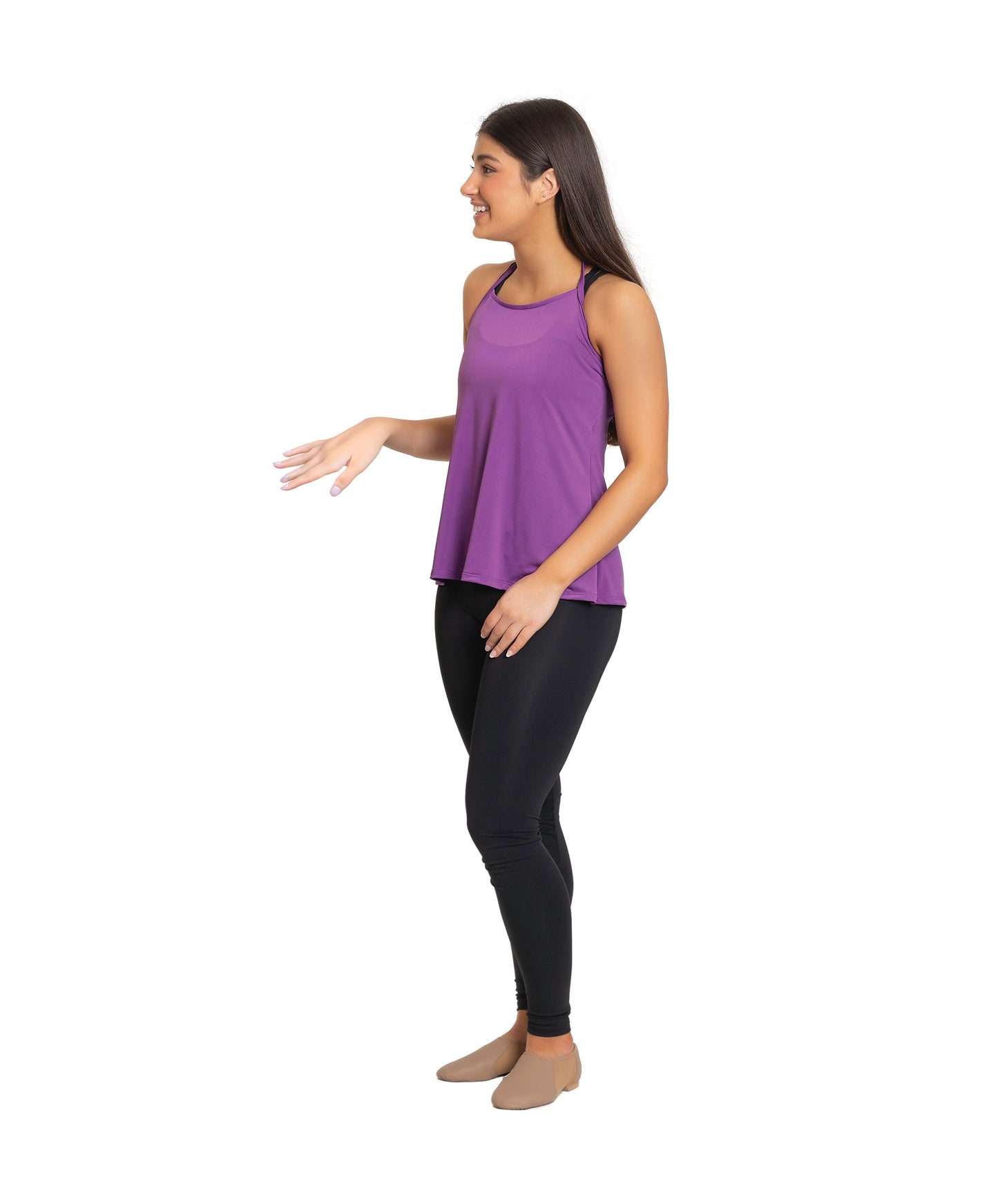 9G Flowy Grape Thin Strap Racerback Top