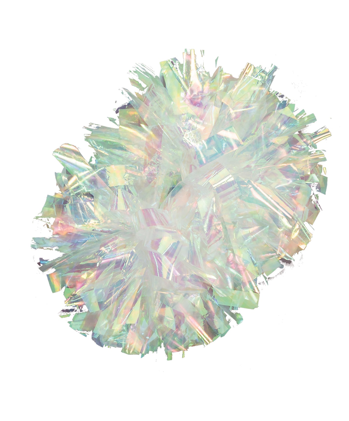 16H 1"x 4" Pom with Baton Handle – Iridescent