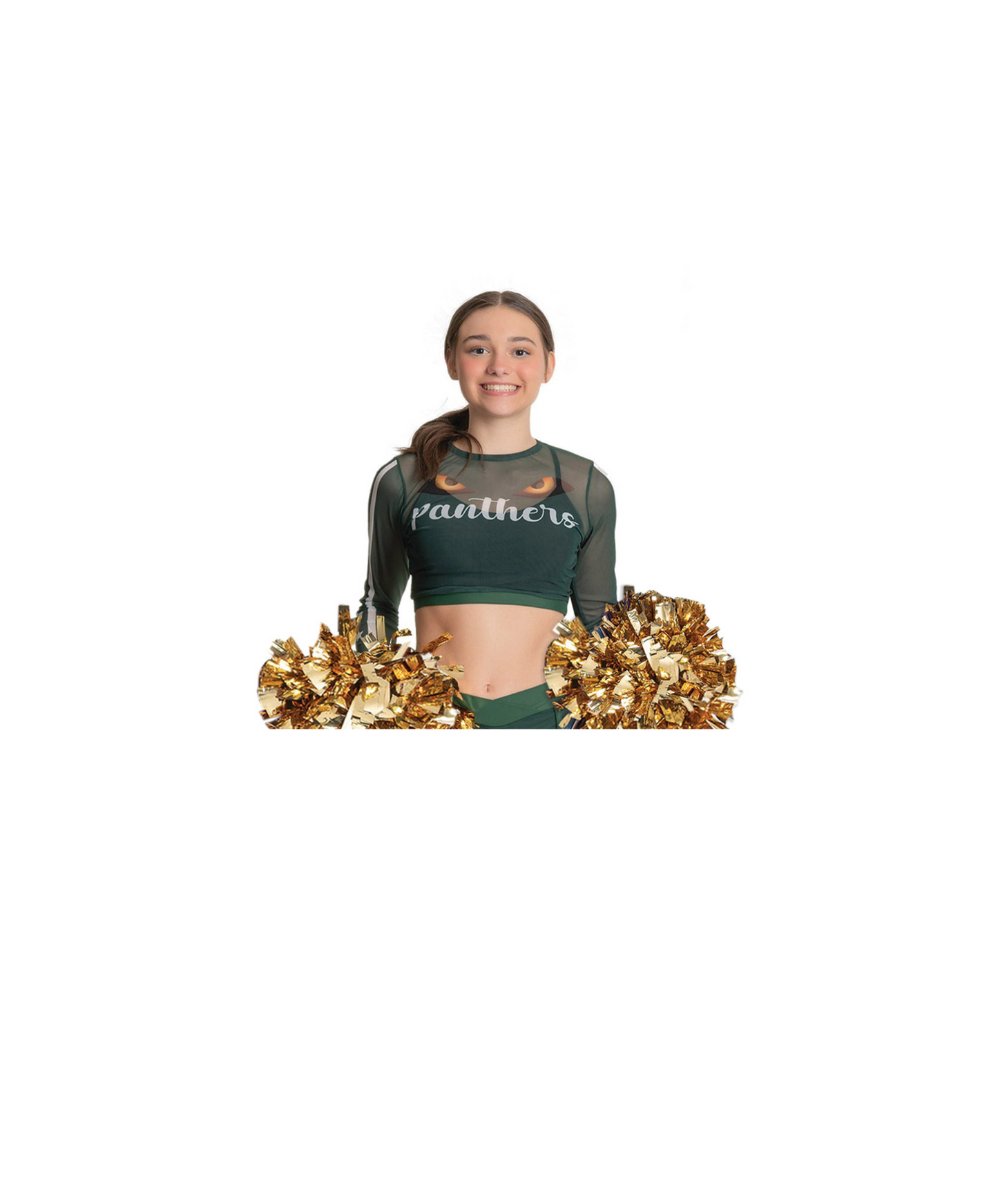 5A LS Sublimated Mesh Crop Top &5B Sublimated V Front Skirt