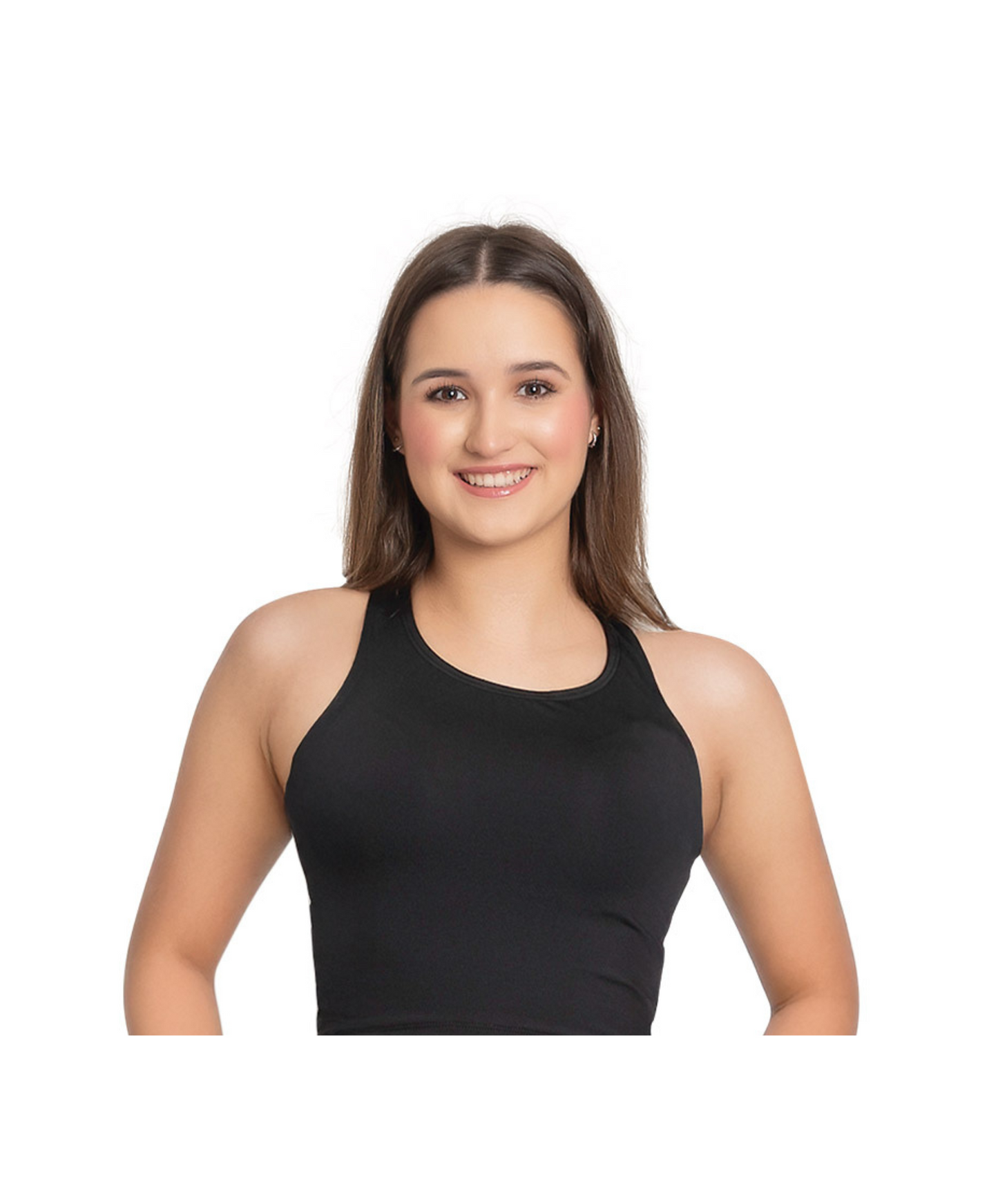 6I Black Sequin Inverted “V” Skirt & 6J Long Racerback Crop Top