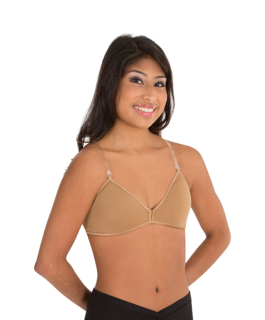 17F Low Cut Padded Clear Back Bra with Adjustable Straps (Nude, Dark Nude, Mocha)