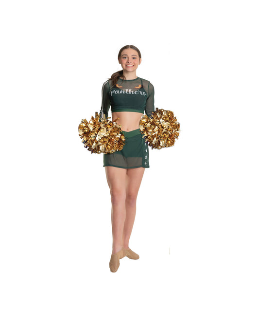 5A LS Sublimated Mesh Crop Top &5B Sublimated V Front Skirt